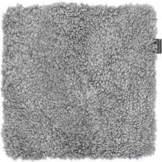 Skinnwille, Curly Seat Cover Sheepskin 40x40cm Charcoal Grey Silver