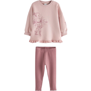 Next Pink Fairy Frill Hem Sweater & Leggings Set (3mths-7yrs)