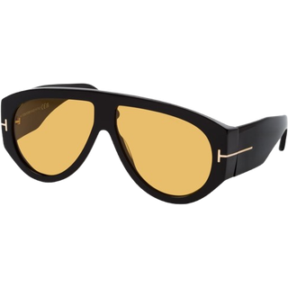 TOM FORD Mand FT1044 BRONSON 01E Solbriller Acetat Sort Brun Pilot Normal