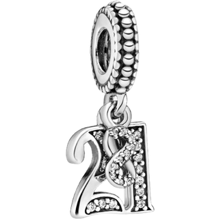 Pandora 21 Years of Love Pendant Charm - Silver