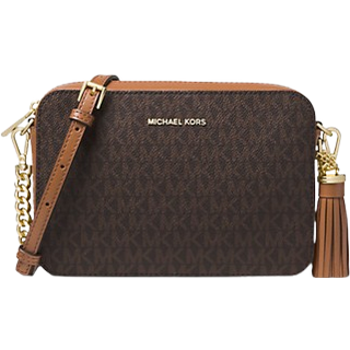 MK Jet Set Medium Logo Crossbody Bag - Brown - Michael Kors - ONE SIZE
