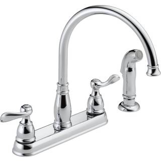 Delta Faucet Windemere 2-håndtag køkkenvask vandhaner med sidesprøjte i matchende finish rustfrit 21996LF-SS 5