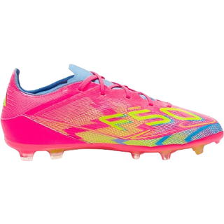 F50 Elite Firm Ground Kids støvler - Lucid Pink / Lucid Lemon / Blue Fusion - 30