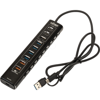 Nitro Concepts UH1 10-ports hybrid USB-hub ➞ På lager - klar til levering