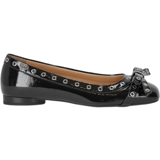 Eyelets Bow Ballerina Naplack S2755 - Black - GANNI - Sort 38
