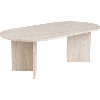 Sable sofabord oval 119x60cm travertin melamin