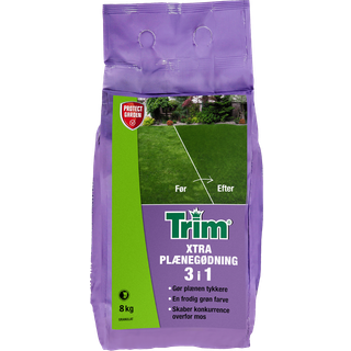 Trim 3-i-1 Xtra plænegødning, 8 kg.