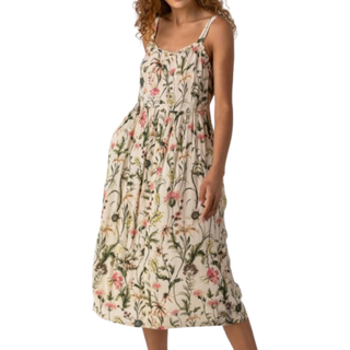 Roman Blomster Tryk Button Down Sun KjoleEU 38 (UK 10)
