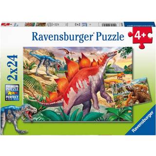 Ravensburger Puslespil Jurassic Dyreliv, 2X24 Brikker