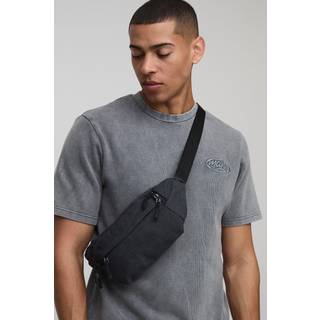 Mens Black BHM Canvas Bum Bag