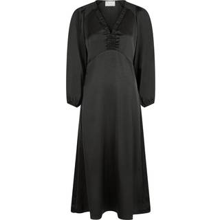 Isobel Heavy Sateen Kjole, Black, 34