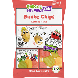 Freche Freunde Bio farvede chips med ketchupsmag 359.00 DKK/1 kg
