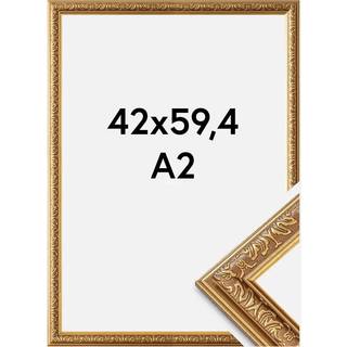 Ramme Swirl Akrylglas Guld 42x59,4 cm (A2)