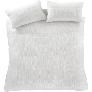 Catherine Lansfield Catherine Lansfield White Seersucker Easy Care Duvet Cover Set