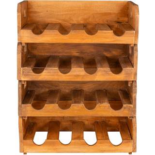 vinreoler 4 stk. til 16 flasker massivt mahognitræ