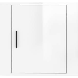 Væghængt Sengebord 50X30X47 Cm - 1 / Hvid højglans