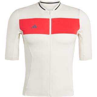 adidas Heritage Tempo 3-Stripes cykeltrøje - Chalk White / Pure Ruby - XL