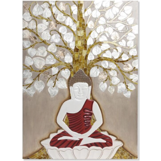 Vægdekoration DKD Home Decor Beige Gylden 70 x 4 x 100 cm