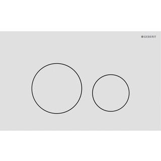 Geberit Sigma 40, rund betjeningsplade, mat hvid