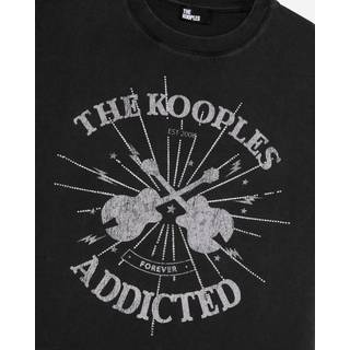The Kooples The Kooples Black Guitar Print Short Sleeve 100% Cotton T-Shirt
