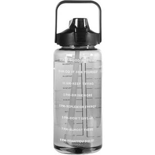 2 liters motivationsflaske med skema & tidspunkter - Sort