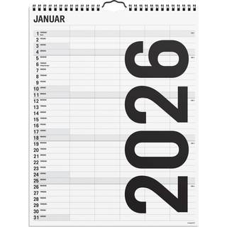 Mayland 2026 Familiekalender Black & White, 2 kol.