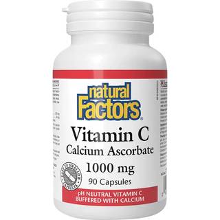 Natural Factors – Vitamin C Calcium Ascorbate 1000 mg, 90 kapsler