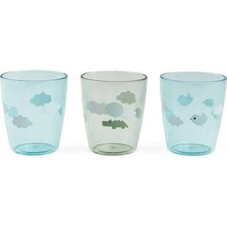 Done By Deer Yummy mini glas 3 stk. Happy clouds Grøn