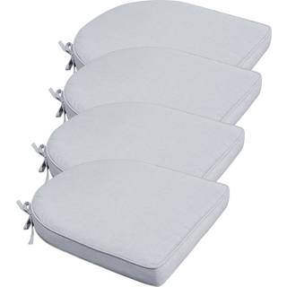 Siddehyndepakke til havestol 4 stk. - Grå havehynder med 6 cm skum - Måler 48x49 cm - UV-resistent udendørs hynder - Nordstrand Home sædehynder