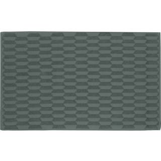 Mette Ditmer Geo Bademåtte 50x80 Cm Fyrretræsgrøn - Badeværelsesmåtter Bomuld Pine Green - GEOBMB67