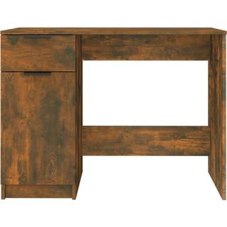 Skrivebord 100X50X75 Cm Konstrueret Træ - Røget eg