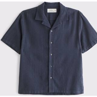 Abercrombie & Fitch Abercrombie & Fitch Blue Linen Short Sleeve Shirt
