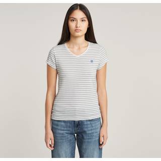 Stripe Eyben Slim V-neck T-Shirt 2.0 - Multi color - Women