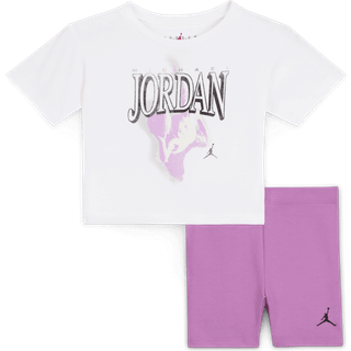 Jordan Retro 1984-cykelshortssæt i to dele til babyer (12-24M) - lilla - 18M
