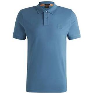 BOSS Orange Herren Polo-Shirt blau Slim Fit