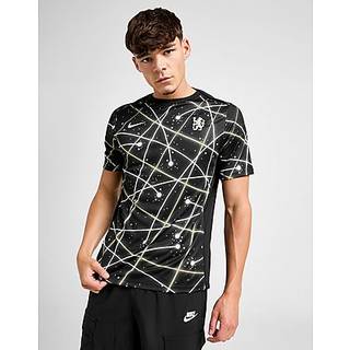 Chelsea FC Academy Pro Nike opvarmningstrøje til fodbold med korte ærmer til mænd - sort - XL