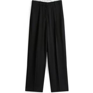Vis Twill Straight Bukser, Black, 38