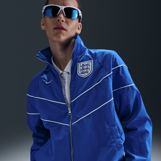 Vævet England Windrunner Nike Football UV-jakke til kvinder - blå - M (EU 40-42)