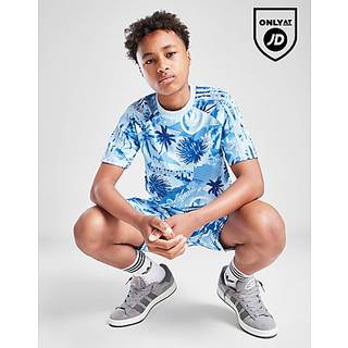 adidas Originals Palm All Over Print T-Shirt Junior, Blue - 11-12Y