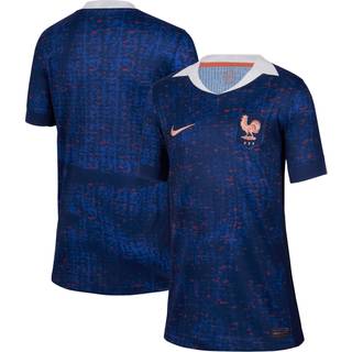FFF 2025 Match Home (kvindehold) Nike Dri-FIT ADV Authentic-fodboldspillertrøje til større børn - blå - L
