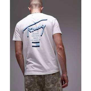 Tommy Jeans Tommy Jeans White Signature Back Logo Crew Neck T-Shirt