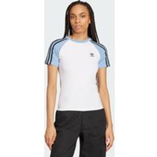 Adicolor 3-Stripes Raglan Slim T-shirt - White / Ash Blue