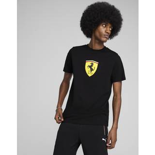 Men&#39;s Puma Scuderia Ferrari HP Race Coloured Big Shield T-Shirt, Black, Size L, Clothing - Black - L
