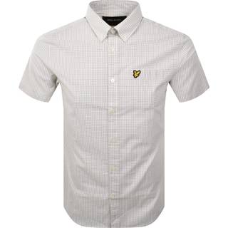 Lyle And Scott Short Sleeved Gingham Shirt Beige