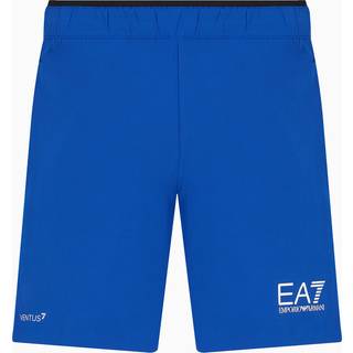 EA7 Emporio Armani Tennis Eagle Poly Shorts, Blue - XS