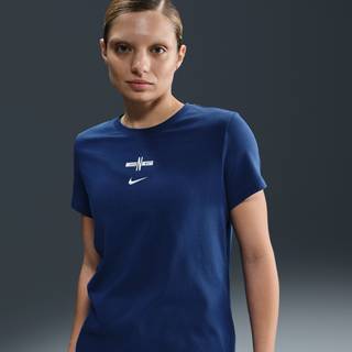 Nike England-fodbold-T-shirt til kvinder - blå - M (EU 40-42)