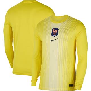 Langærmet FFF 2025/26 Stadium Goalkeeper Nike Dri-FIT Replica-fodboldtrøje til mænd - gul