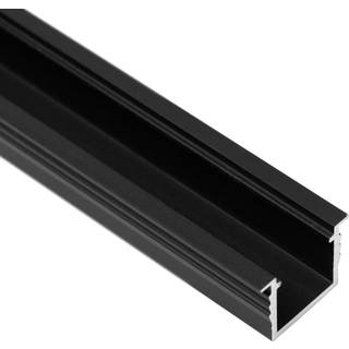 Loox5 forsænket aluminum LED-stribeprofil, 17 mm (sort)