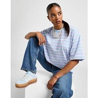 adidas Originals Stripe Oversized Boyfriend T-Shirt, Blue