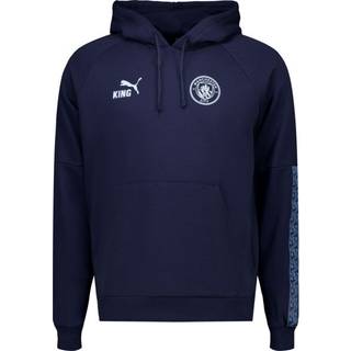 PUMA Manchester City KING Hoodie Men, Sport, Deep Navy/Light Blue, M - Light Blue - M